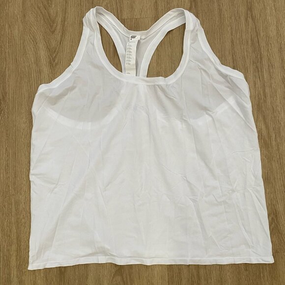Fabletics Tops - Fabletics Athletic Tank Top Racerback Scoop Neck Gym White Womens Size XXL/1X